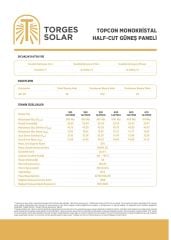 Torges Plus A+ 610 W 144TN M10 TOPCon Güneş Paneli 1 Palet 31 Adet