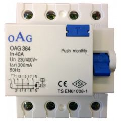 OAG 4X25 A 30Ma Kaçak Akım Koruma Rölesi OAG362-30425