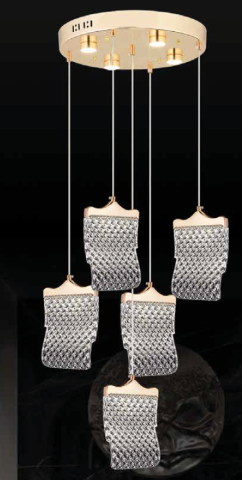 LUAN 5'Lİ SARKIT İTHAL LED AVİZE