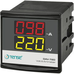 TENSE Dijital Voltmetre&Ampermetre 72x72mm (100A Direkt) DAV-72D