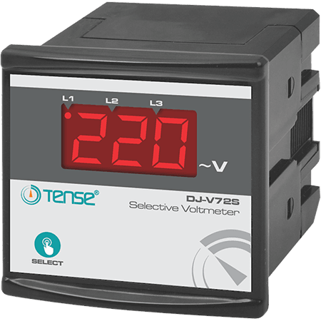 TENSE Dijital Seçmeli Voltmetre 72x72mm (1-500V AC) DJ-V72S