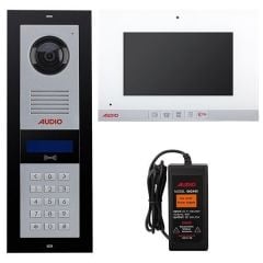 Audio 001188 7 inç 8 Daire Şifreli Panelli Görüntü Diafon Paketi