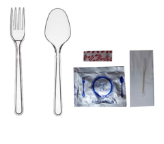 PLASTİK İKRAM SETİ Lüks 6'lı 100 Paket