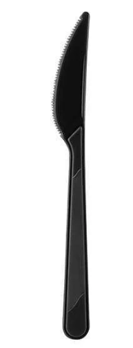 Lüks Siyah Plastik Bıçak 100’lü | Dayanıklı ve Şık Tek Kullanımlık Bıçak