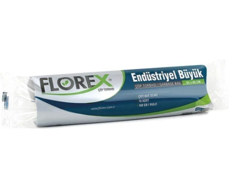 Florex Endüstriyel Büyük Boy Çöp Torbası 65 x 80 cm - 10 Adet