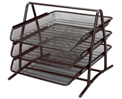 Metal Evrak Rafı – 3 Bölmeli, Düzenli ve Şık Ofis Organizasyonu