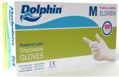Dolphin Pudralı Lateks Eldiven M Beden
