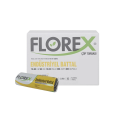 Florex Endüstri̇yel Battal Çöp Torbası 72x95cm 63mc 10x20 Rulo 200 Adet 400gr/rulo