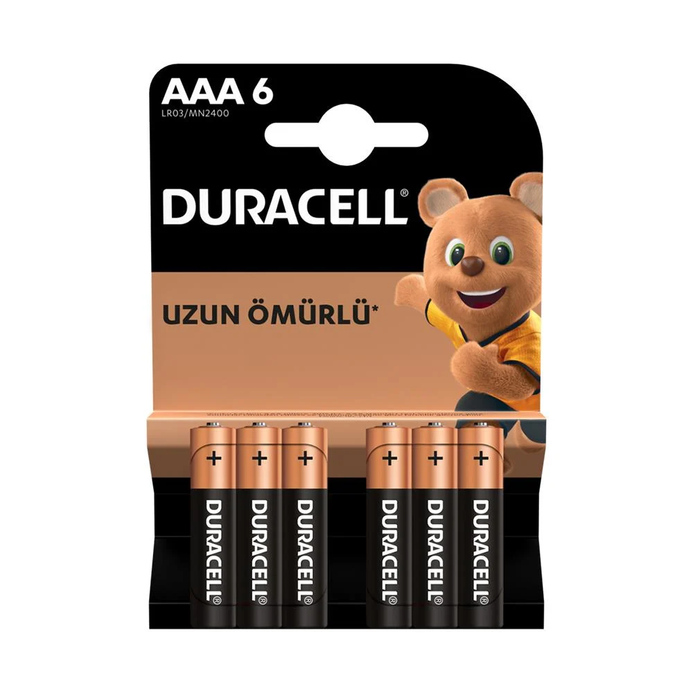 DURACELL Uzun Ömürlü 6 Adet AAA Pil