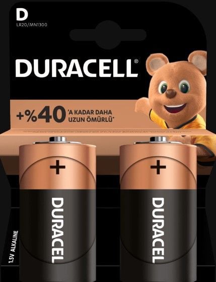 DURACELL D 2adet Pil