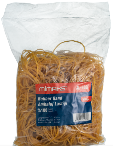 Mimaks Ambalaj Lastiği %100 Kauçuk 500 gr – Dayanıklı, Esnek Paket Lastik