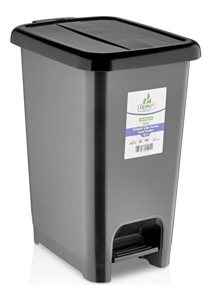 Ceymop Slim Pedallı Çöp Kovası 50 Litre – Dayanıklı ve Modern Tasarım