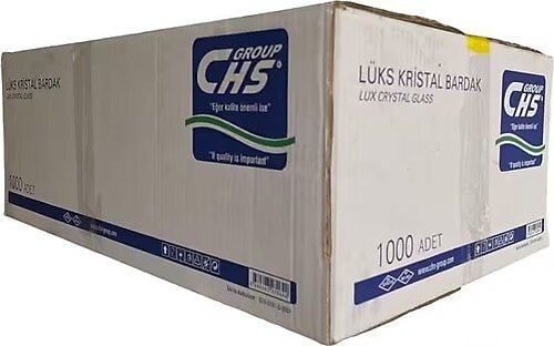 CHS Lüks Kristal Bardak Seti – 1000’li Sert Plastik Bardak Takımı