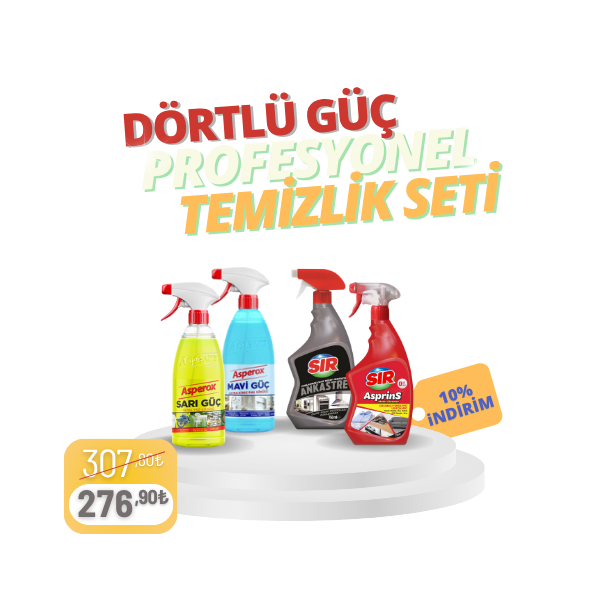 Dörtlü Güç – SIR & Asperox Profesyonel Temizlik Seti
