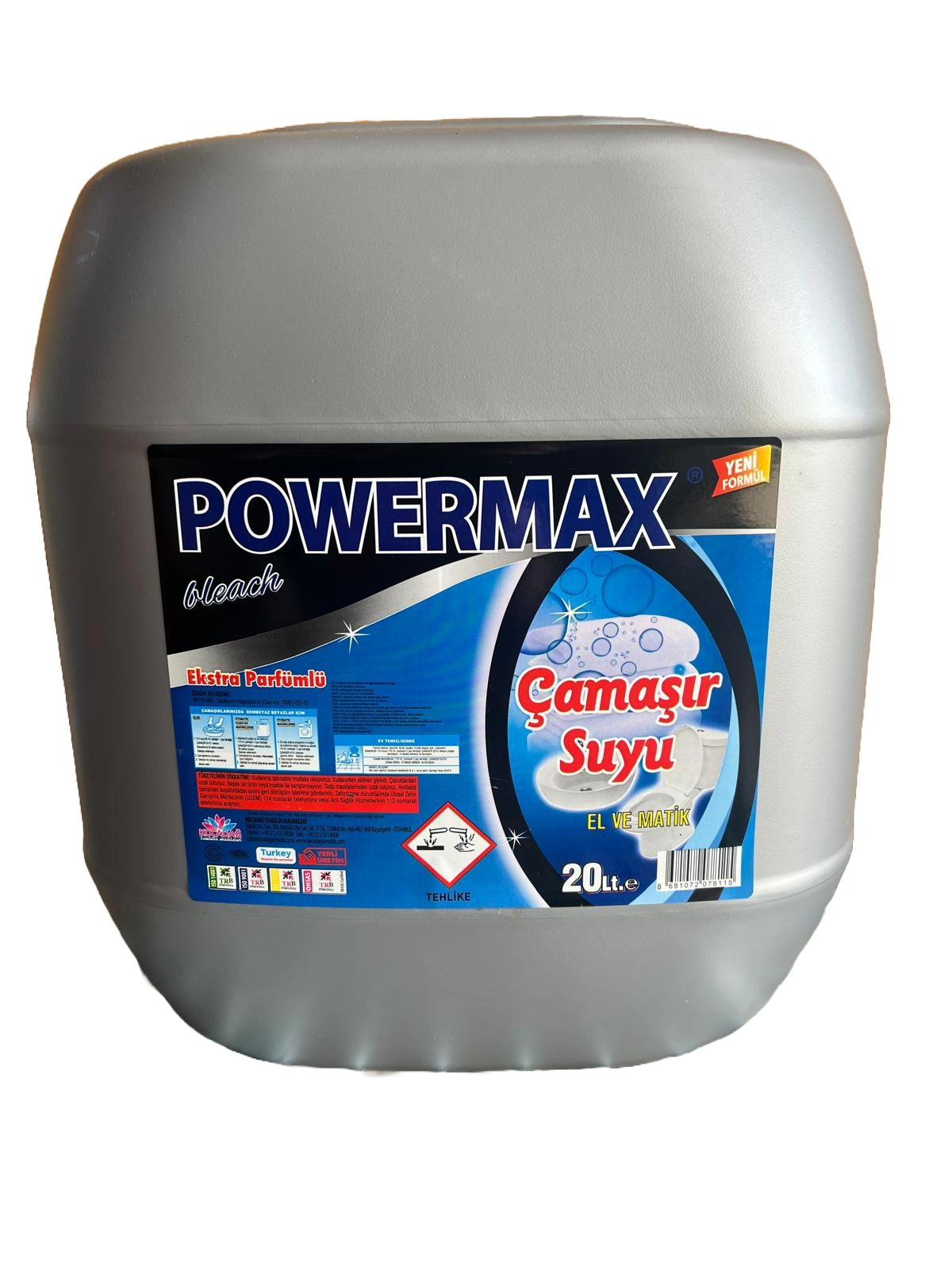 Powermax Çamaşır Suyu 20 Litre – Ekstra Parfümlü