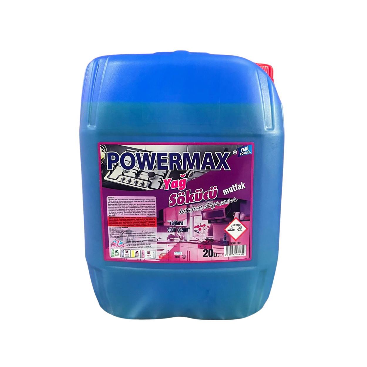Powermax Mutfak Yağ Sökücü 20 Litre – Profesyonel Güçte Yoğun Yağ Çözücü