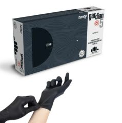 Tenty Gardian Ekstra Kalın Siyah Nitril Eldiven, L Beden 50’li – Dayanıklı ve Profesyonel Koruma