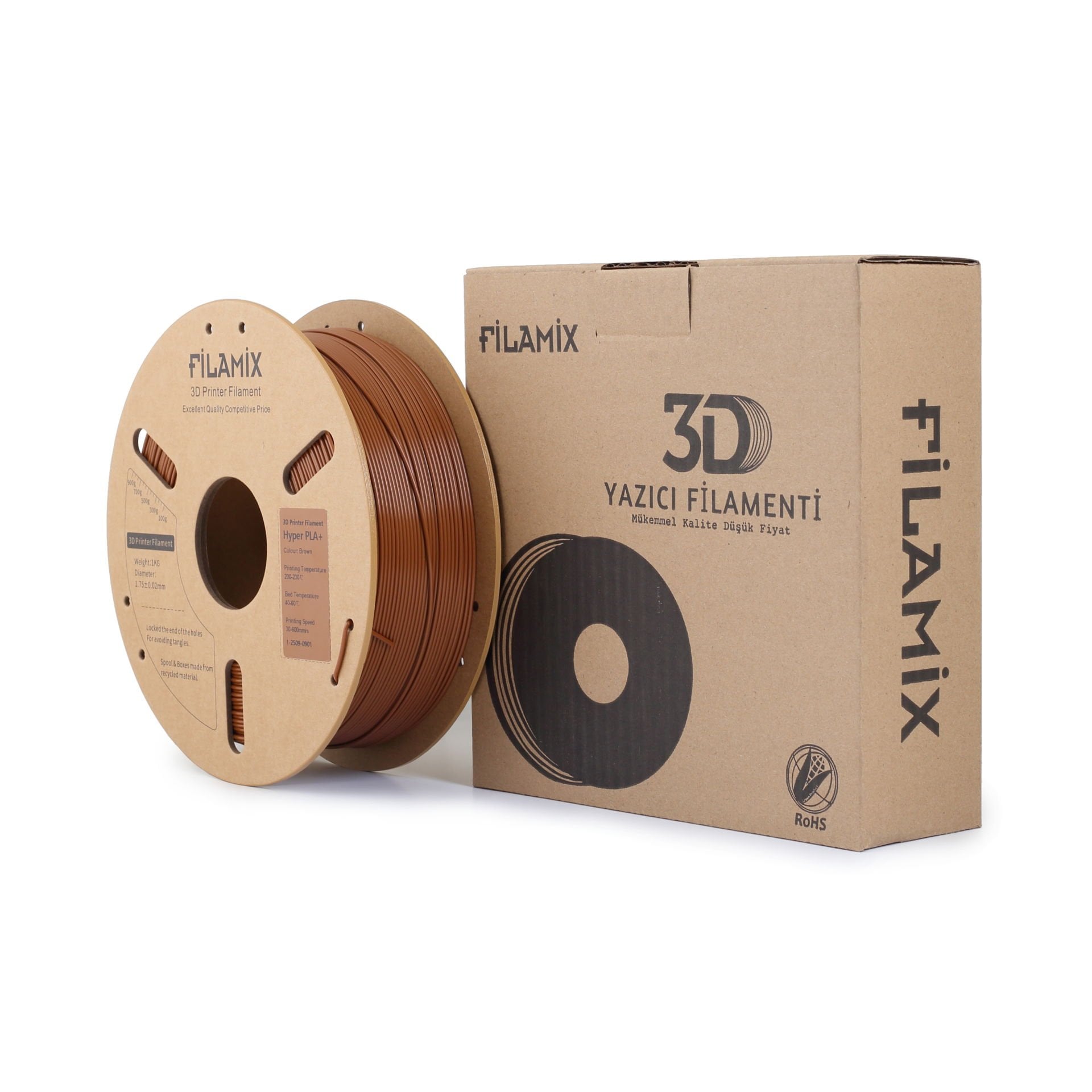 Filamix Hyper Pla + Filament Kahverengi
