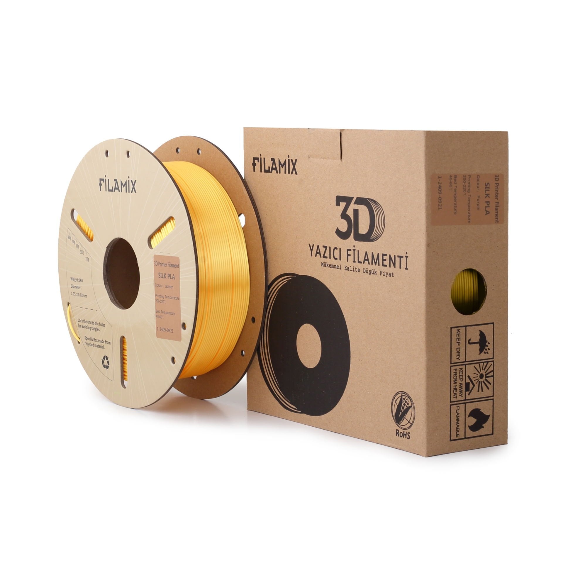 Filamix Silk 3D Filament Gold