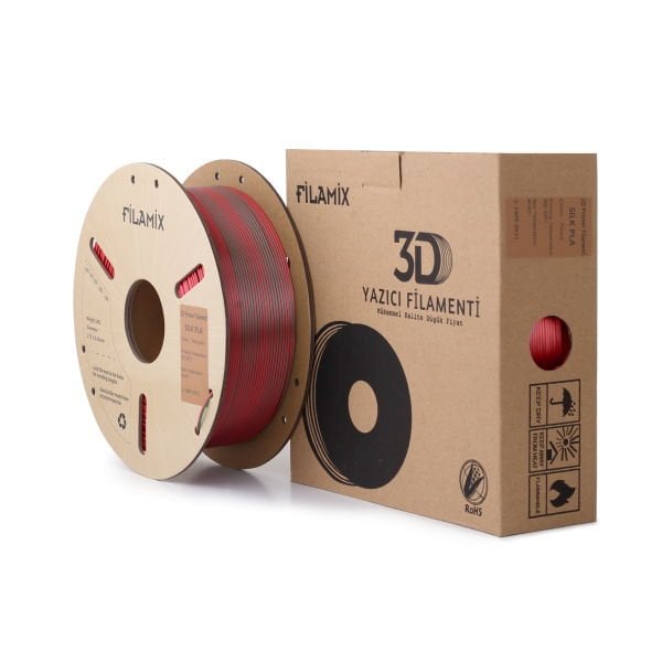 Filamix Silk 3D Filament YEŞİL KIRMIZI