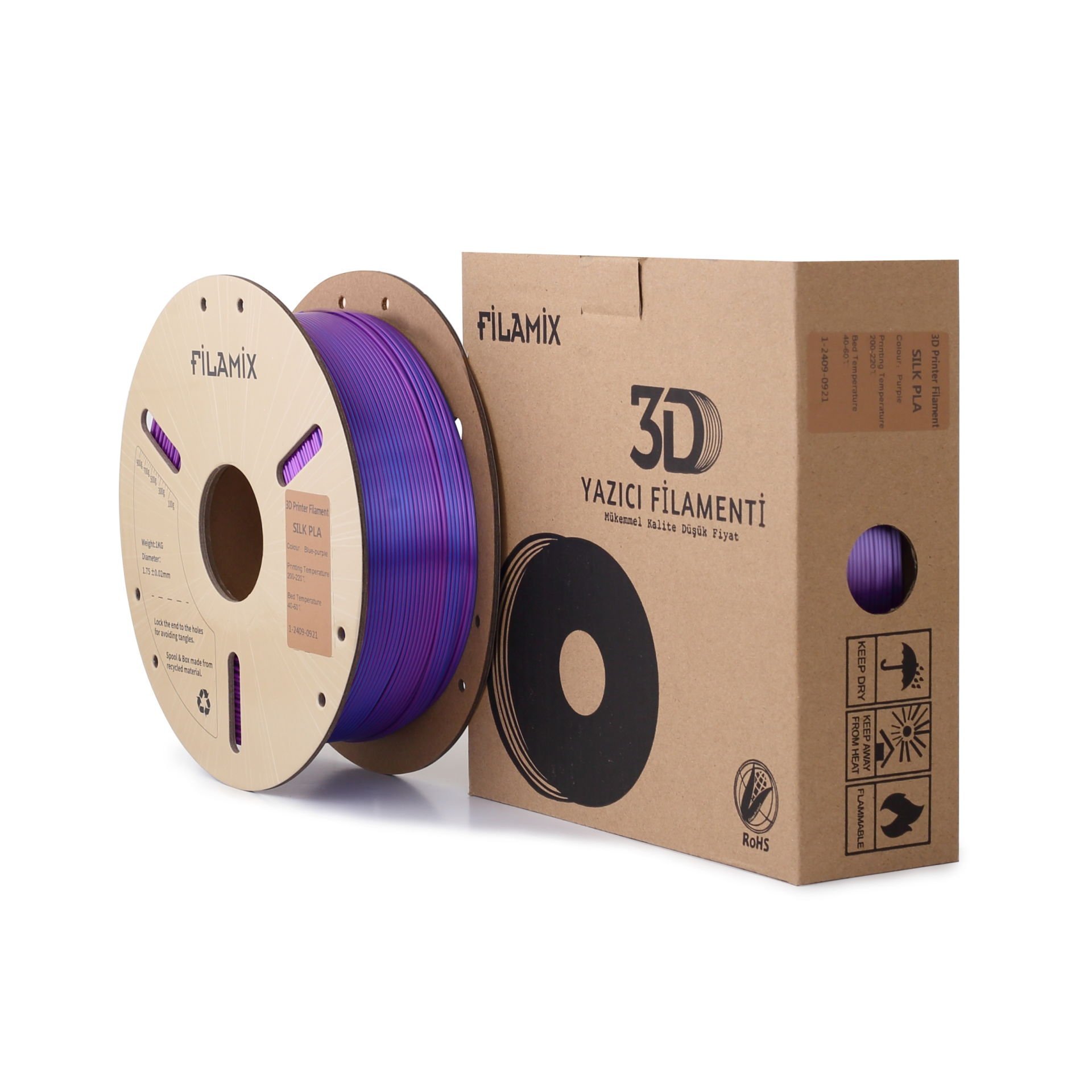 Filamix Silk 3D Filament MAVİ MOR