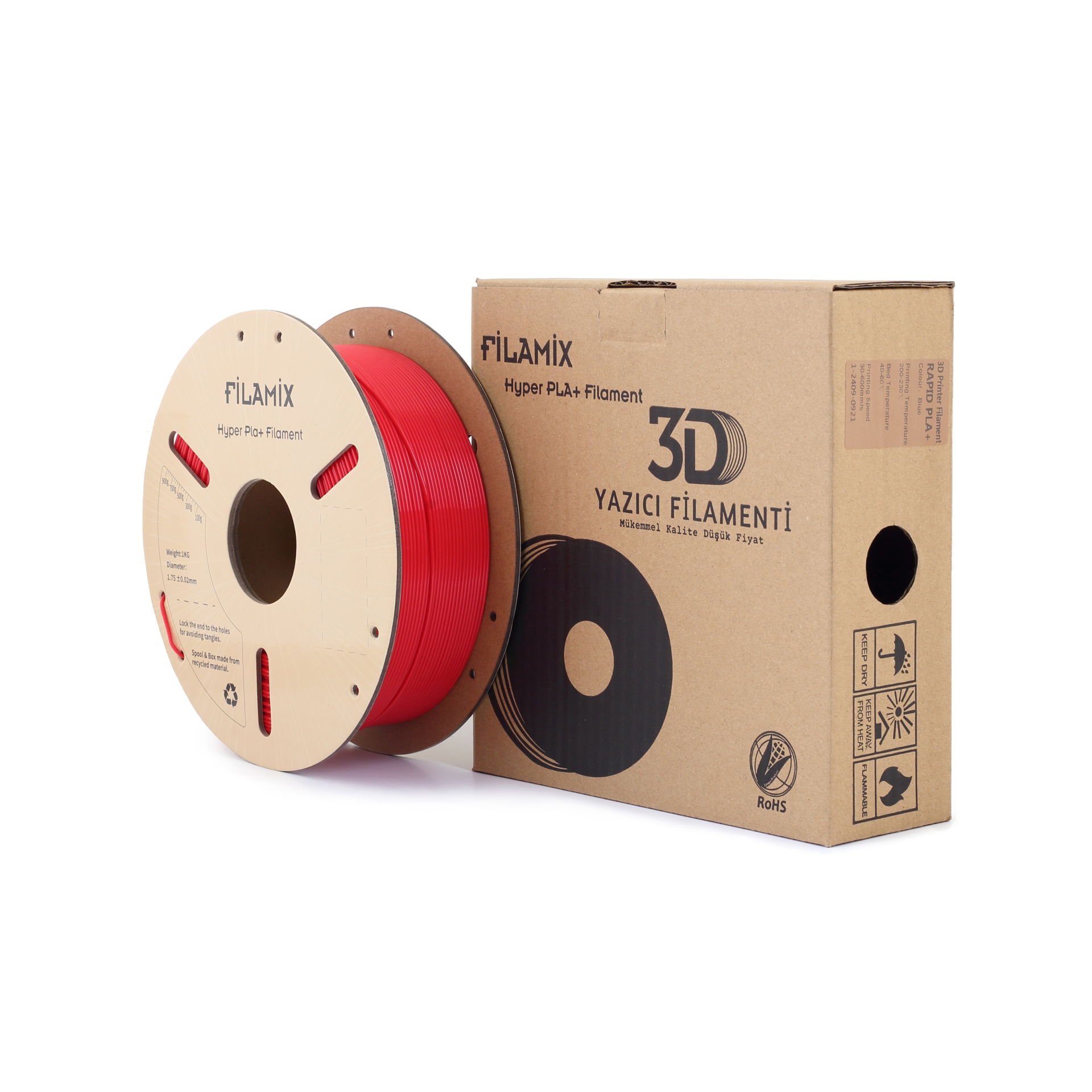 Filamix Hyper Pla + Filament Ateş Kırmızı