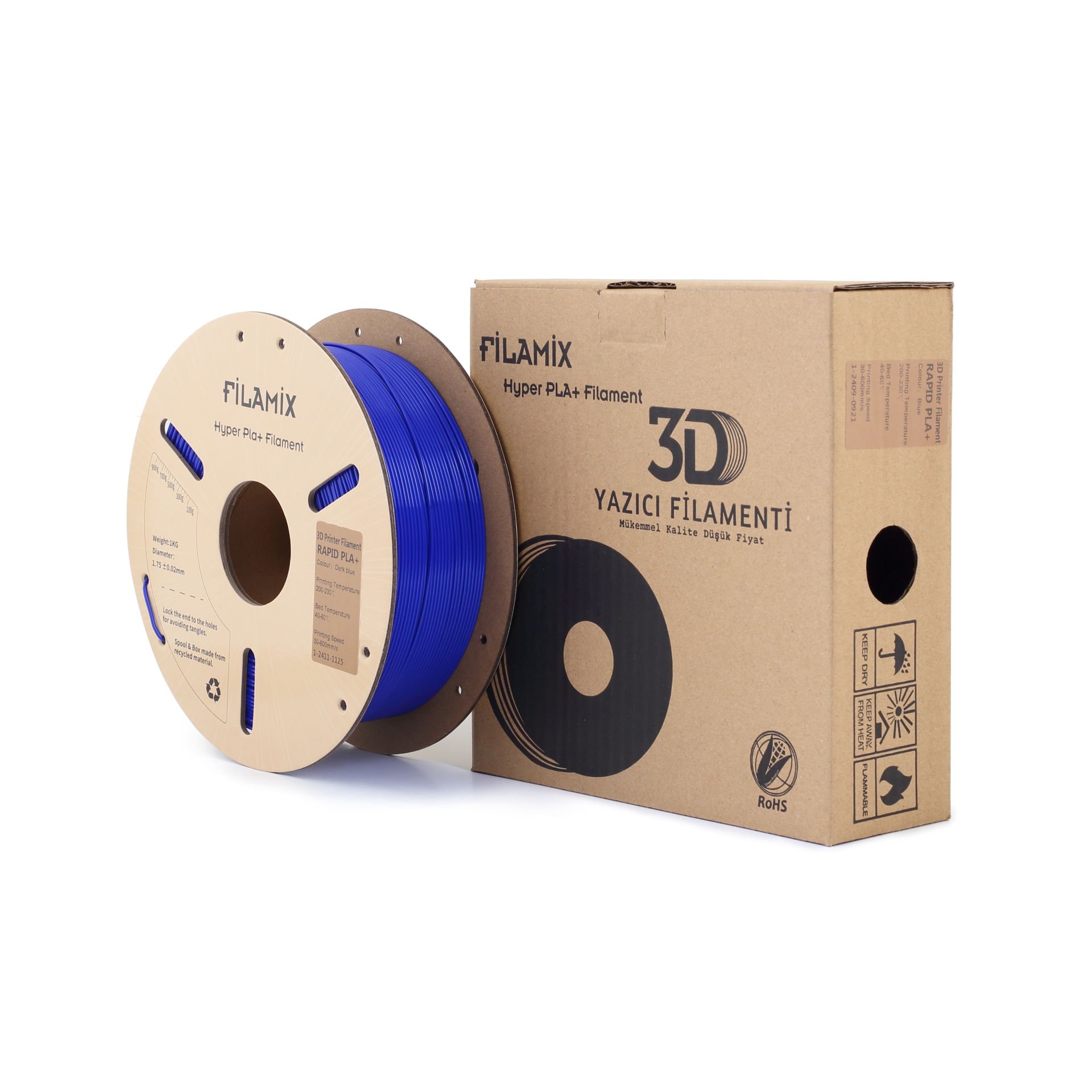 Filamix Hyper Pla + Filament Koyu Mavi