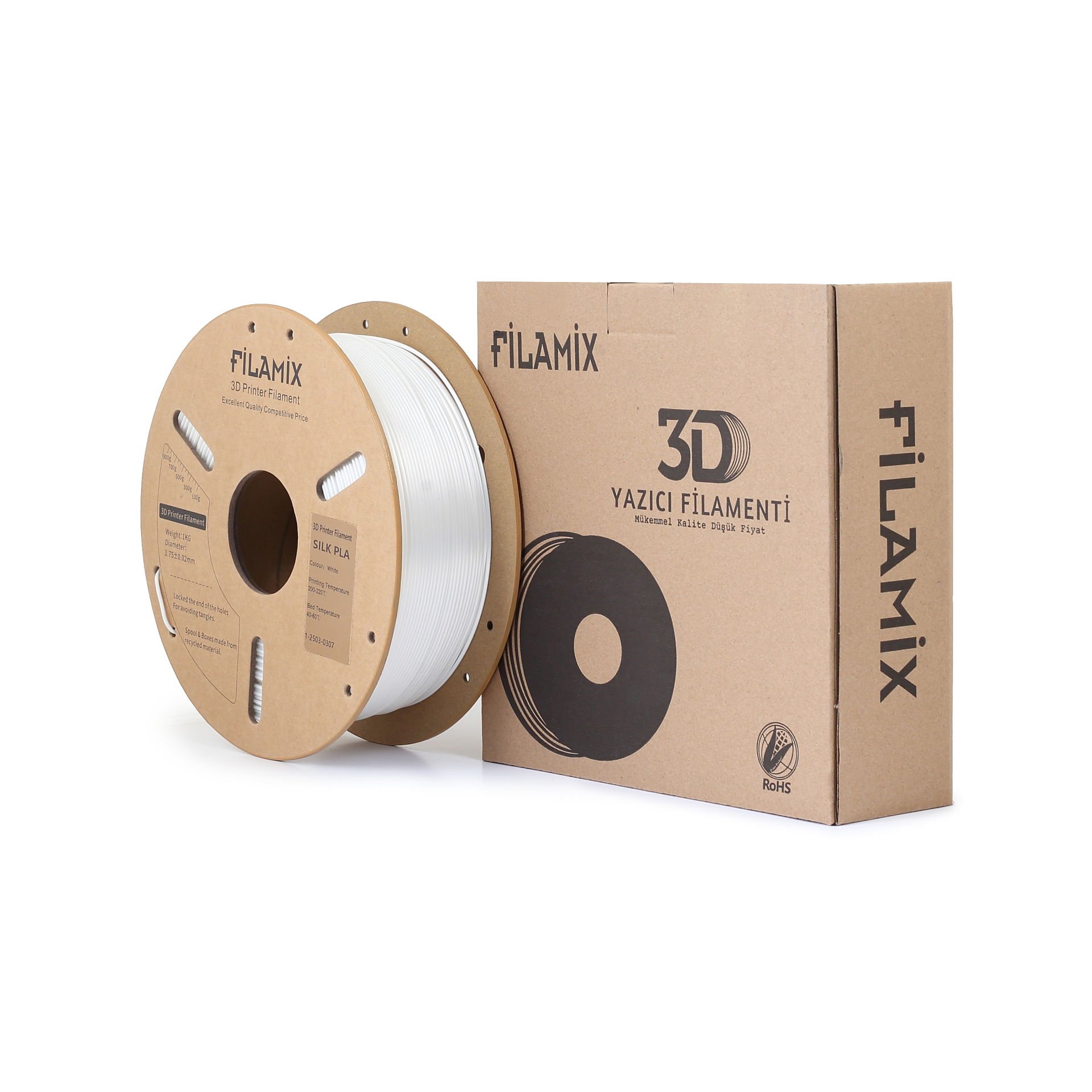Filamix Silk 3D Filament Beyaz