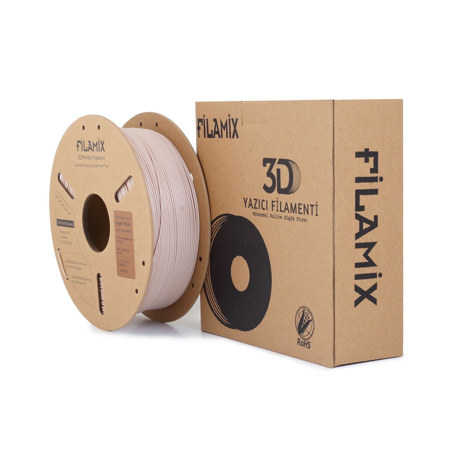 Filamix Hyper Pla + Filament Kemik Beyaz