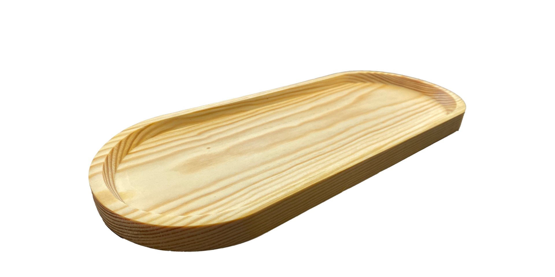 Ahşap Sunum Tabağı 30x20cm Krem