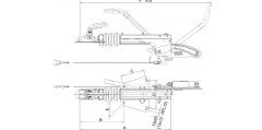 KNOTT 750-1400 kg V Modeli Frenli Kaplin (Çeki Oku) KFL14A-GF Kelepçeli