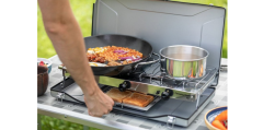 Katlanır Çift Gözlü Karavan Gazlı Ocak ve Izgara BBQ