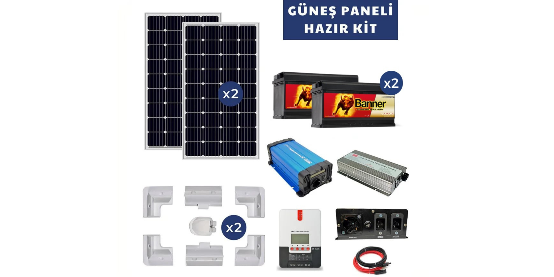 Karavan Güneş Paneli Hazır Kit | 8 Ürün