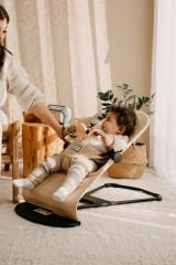 OHYO BABY Premium Cotton Bebekler Için Üç Kademeli Kolay Taşınabilir Sallanan Ana Kucağı-Bej