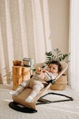 OHYO BABY Premium Cotton Bebekler Için Üç Kademeli Kolay Taşınabilir Sallanan Ana Kucağı-Bej