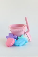 Ohyo Baby Sağlıklı Silikon Kova Seti Pembe- Bebekler ve Çocuklar İçin Eğlenceli Plaj  ve Kum Seti
