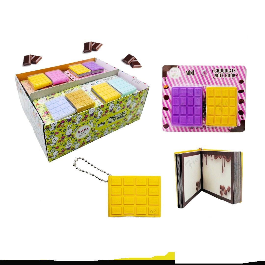Toptan Anahtarlıklı 2li Mini Çikolatalı Defter