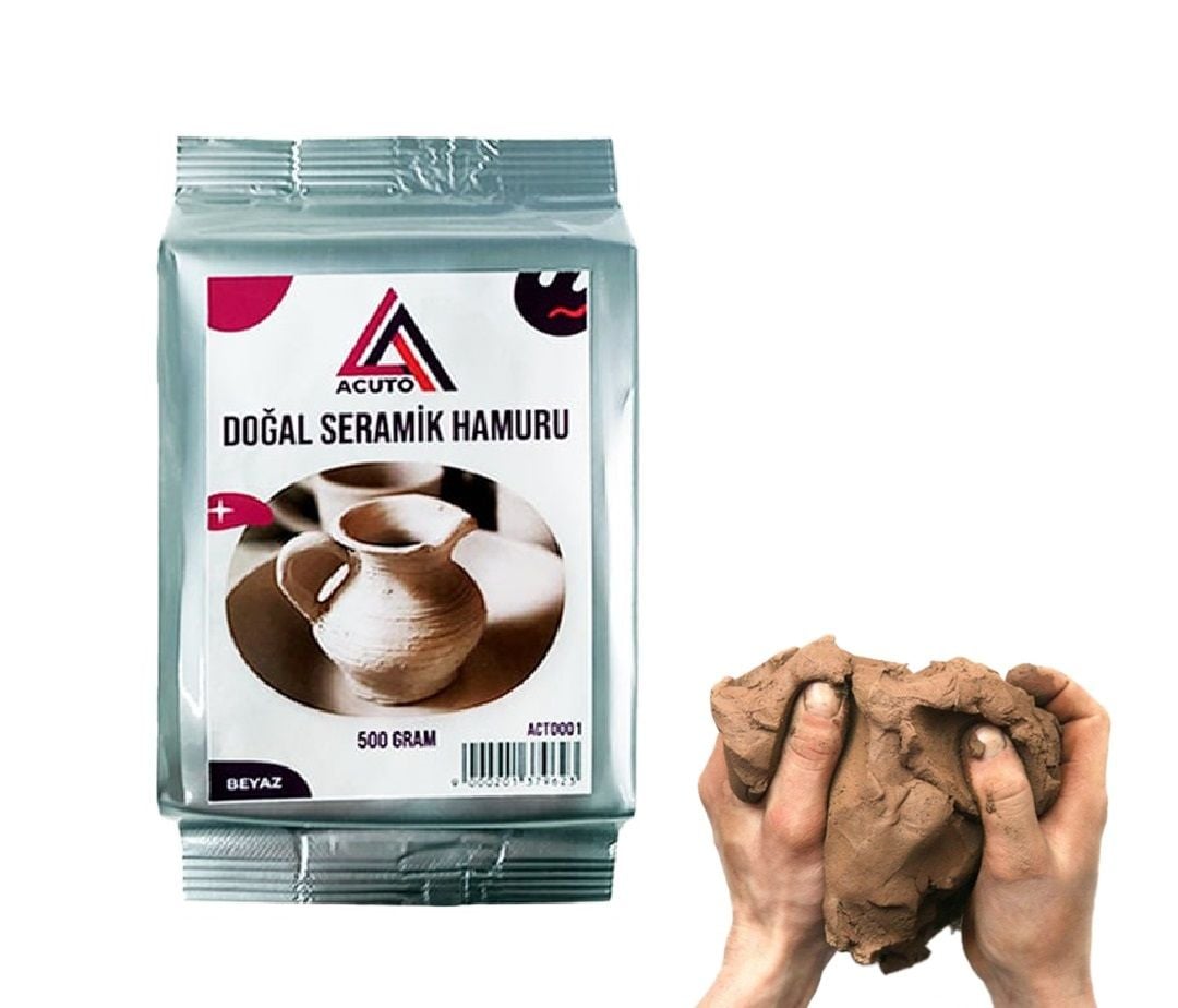 Toptan Doğal Seramik Hamuru 500gr  Beyaz
