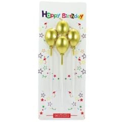 Toptan Altın Renk Balon Parti Mumu