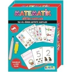 Toptan Eğitici yaz-sil-öğren Matematik kartları