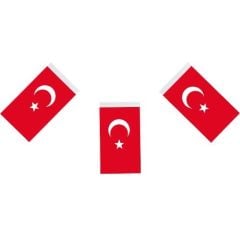 Toptan Oyuncak Mini İpli Ay Yıldız Bayrak 23 Nisan