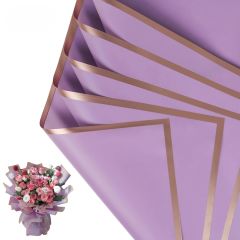 Altın Kenar Çerçeveli Çiçek Ambalajı - Soft Renkler