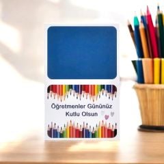 Öğretmenler Gününe Özel Hediye Mesaj Kartı - Renkli Kalemler