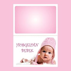 Yeni Doğum Hediyesi Mesaj Kartı - Kız Bebek