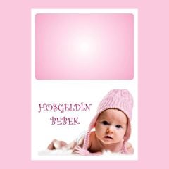 Yeni Doğum Hediyesi Mesaj Kartı - Kız Bebek
