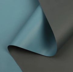 İki Tarafı Farklı Renk Çiçek Ambalajı Gri - Mavi