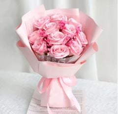 Açık Pembe Çiçek Ambalajı