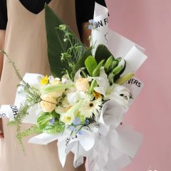 Fashion Flowers Yazılı Çiçek Ambalajı