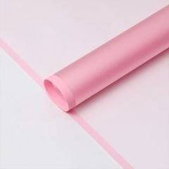 Pembe Çerçeveli Saydam Çiçek Ambalajı