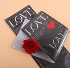 I Love You Yazılı Tek Gül Buketlik